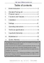 Preview for 2 page of King Pigeon S3622 User Manual