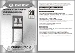 Preview for 1 page of King Tony 9TY516-20 Operation Manual