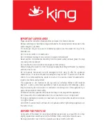 Предварительный просмотр 3 страницы KING Aria P 740 Instruction Manual