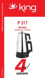 Preview for 1 page of KING Aroma P 317 Instruction Manual