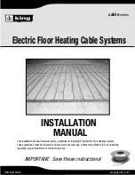 Preview for 1 page of KING cable Installation Manual