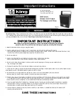 KING EKB Series Important Instructions preview