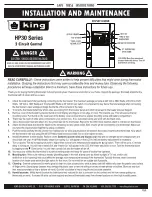 Предварительный просмотр 2 страницы KING HP30 Series Quick Start Manual