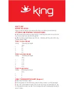 Preview for 4 page of KING K 068 Classo Instruction Manual