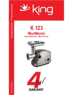 Preview for 1 page of KING K 123 MeatMaster Instruction Manual