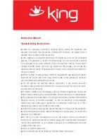 Preview for 3 page of KING K 279 minni Instruction Manual