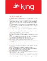 Preview for 3 page of KING K 8500 Instruction Manual