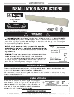 KING KCV SERIES Installation Instructions предпросмотр