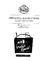 Предварительный просмотр 1 страницы KING MJ2 Operating Instructions Manual