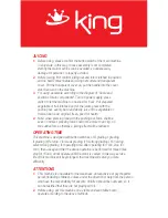 Preview for 4 page of KING P 1140 Instruction Manual