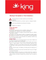 Preview for 2 page of KING P 948 Multissimo Instruction Manual