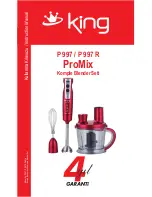 KING P 997 ProMix Instruction Manual preview