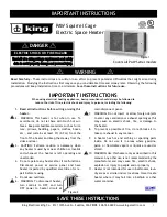 KING PAW Series Important Instructions предпросмотр