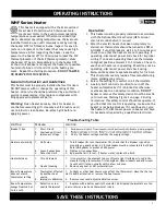 Preview for 3 page of KING WHF Fan Force Electric Space Heater Installation And Operating Instructions