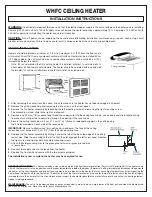 Preview for 1 page of KING WHFC1205 Installation Instructions