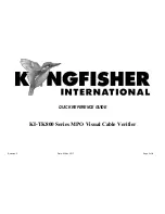 Kingfisher KI-TK800 Series Quick Reference Manual preview