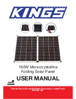 Preview for 1 page of Kings Adventure 160W Monocrystalline User Manual