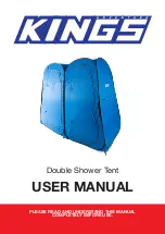 Kings Adventure Double Shower Tent User Manual preview