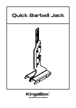 KingsBox Quick Barbell Jack Quick Start Manual preview