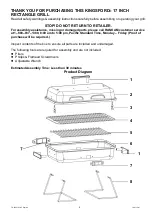 Preview for 4 page of Kingsford TG2002101-KF Owners Manual Assembly And Operating Instructions