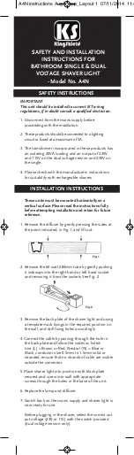 KingShield A4N Safety And Installation Instructions предпросмотр