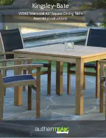 Preview for 1 page of kingsley-bate WS42 Wainscott 42" Square Dining Table Assembly Instructions