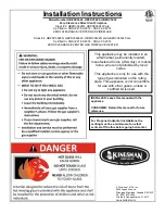 Preview for 1 page of Kingsman Fireplaces HBZDV36 Installation Instructions Manual