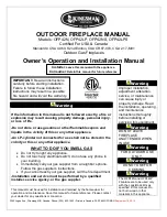 Kingsman Fireplaces OFP42LP Owner'S Operation And Installation Manual preview