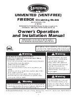 Kingsman FVF350 Owner'S Operation And Installation Manual preview