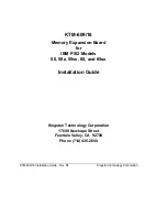 Preview for 2 page of Kingston Technology KTM609 Installation Manual