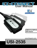 Preview for 1 page of Kingwin USI-2535 User Manual