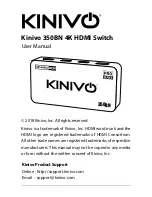 Preview for 1 page of Kinivo 350BN User Manual