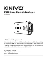 Preview for 1 page of Kinivo BTE40 User Manual