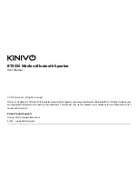 Предварительный просмотр 1 страницы Kinivo BTX350 User Manual