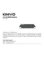 Preview for 1 page of Kinivo HS140 User Manual