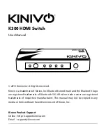 Предварительный просмотр 1 страницы Kinivo K300 User Manual