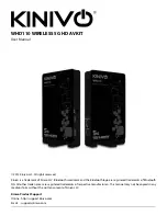 Kinivo WHD110 User Manual preview