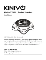 Preview for 1 page of Kinivo ZX120 User Manual