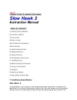 Kinkade Slow Hawk 2 Instruction Manual preview