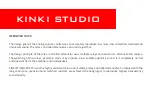 Предварительный просмотр 3 страницы Kinki Studio EX-P27 Instructions Manual