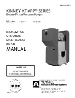 KINNEY KT VFP Series Installation Operation Maintenance Repair Manual preview