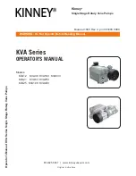 KINNEY KVA Series Operator'S Manual preview