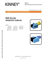 Preview for 1 page of KINNEY KVO Series Operator'S Manual