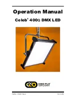 Предварительный просмотр 1 страницы Kino Flo Celeb 400Q DMX LED Operation Manual