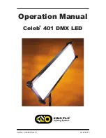 Preview for 1 page of Kino Flo Celeb 401 DMX LED Operation Manual