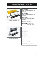 Preview for 3 page of Kino Flo Celeb 401 DMX LED Operation Manual