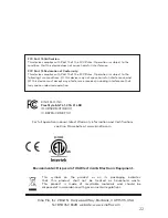 Предварительный просмотр 22 страницы Kino Flo CFX-F21 Operating Manual