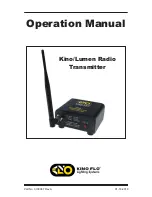 Kino Flo DMX-TL100 Operation Manual preview