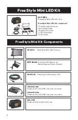 Preview for 2 page of Kino Flo FreeStyle Mini LED Kit Operation Manual