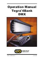 Kino Flo tegra 4bank dmx Operation Manual предпросмотр